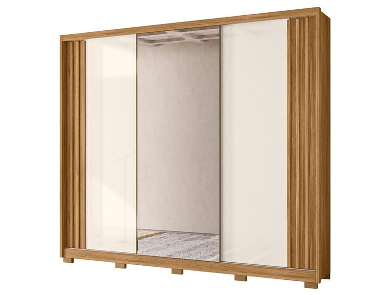 Guarda-roupa Casal com Espelho 6 Gavetas 3 Portas Moval Móveis